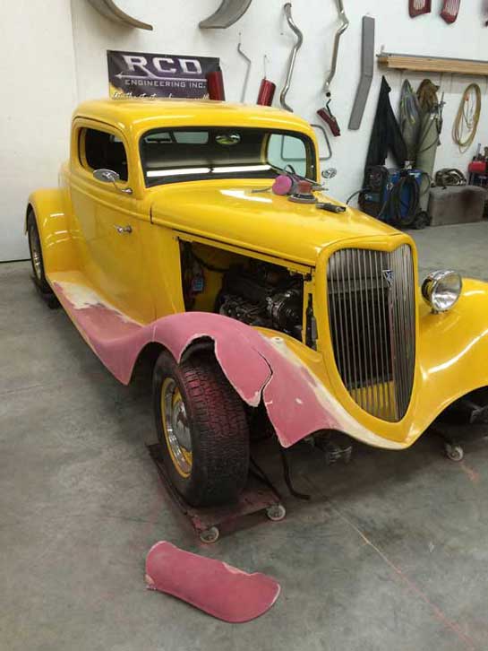 1934 Ford Coupe Crash Damage